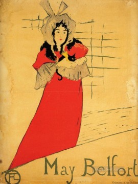  Impresionista Arte - May Belfort postimpresionista Henri de Toulouse Lautrec